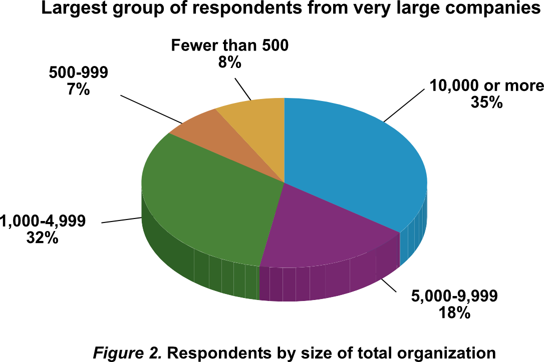 Figure 2. Respondents by size of total organization